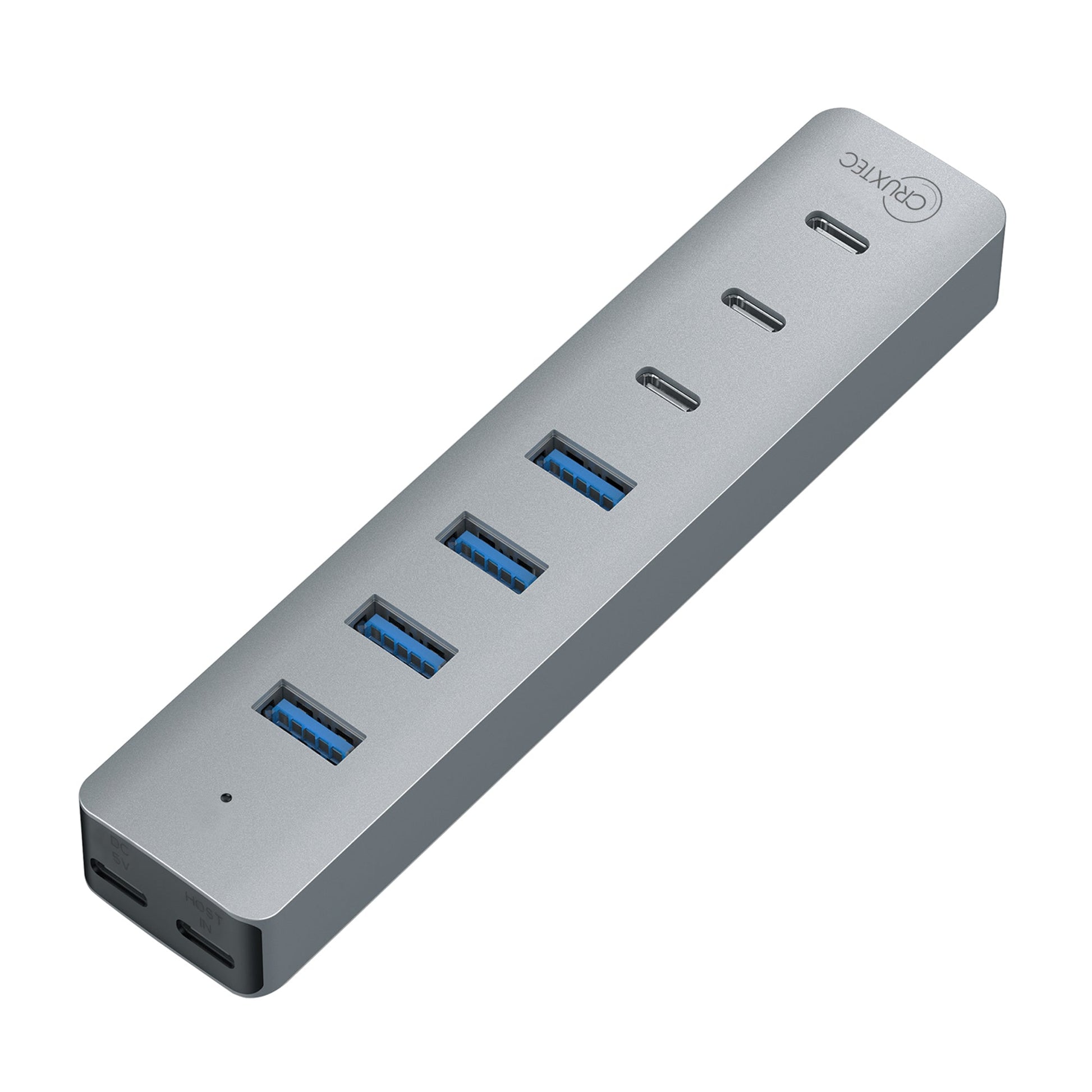 Cruxtec USB 3.1 Gen 1 7-Port Hub 5Gbps (Space Grey) AU3-4U3C-SG image 3