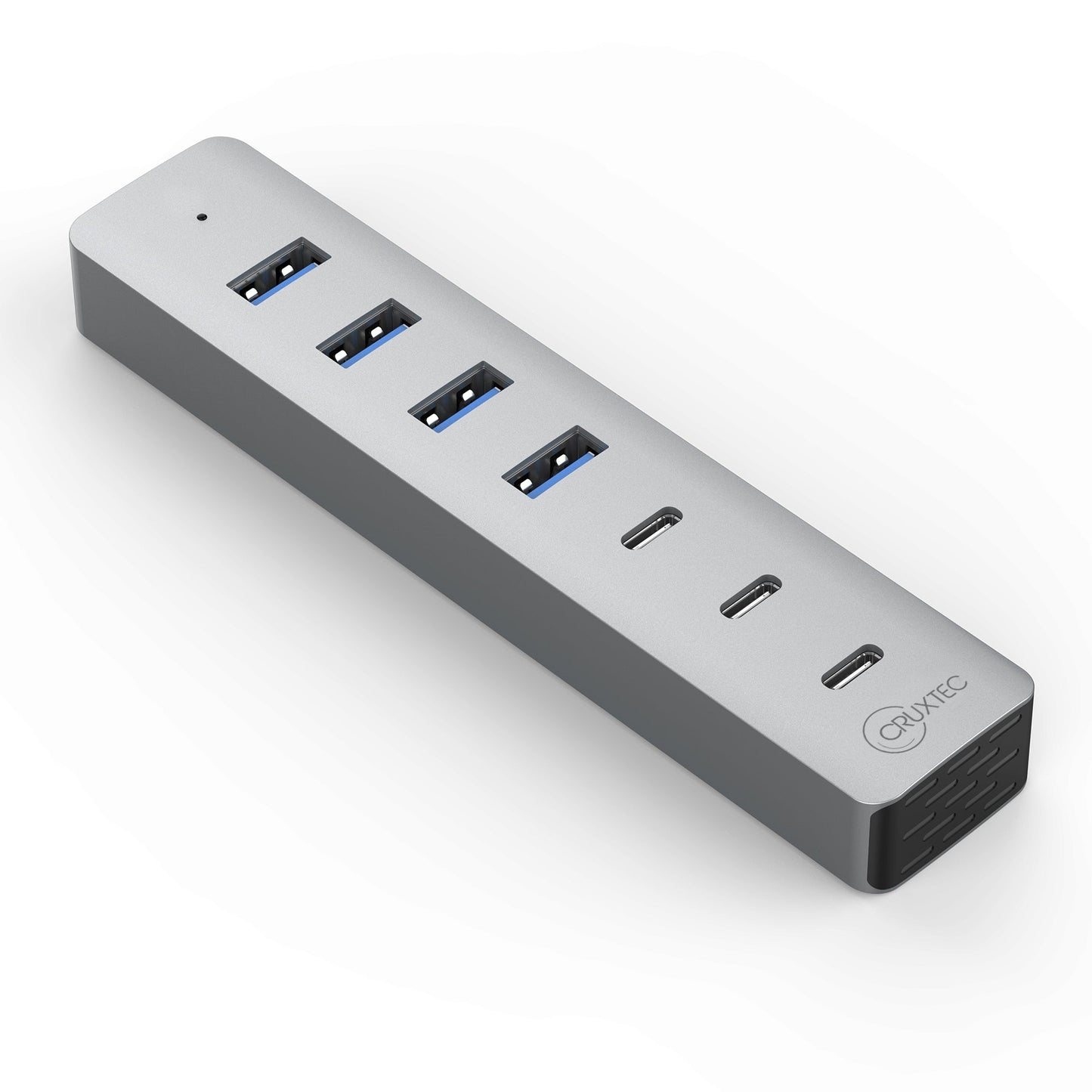 Cruxtec USB 3.1 Gen 1 7-Port Hub 5Gbps (Space Grey) AU3-4U3C-SG image 1