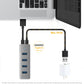 Cruxtec 4-Port USB 3.0 Hub with Type-C Power Port