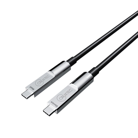 Cruxtec USB-C USB 3.2 Gen 2 Full-Feature 8K60Hz Active Optical Cable with PD 60W