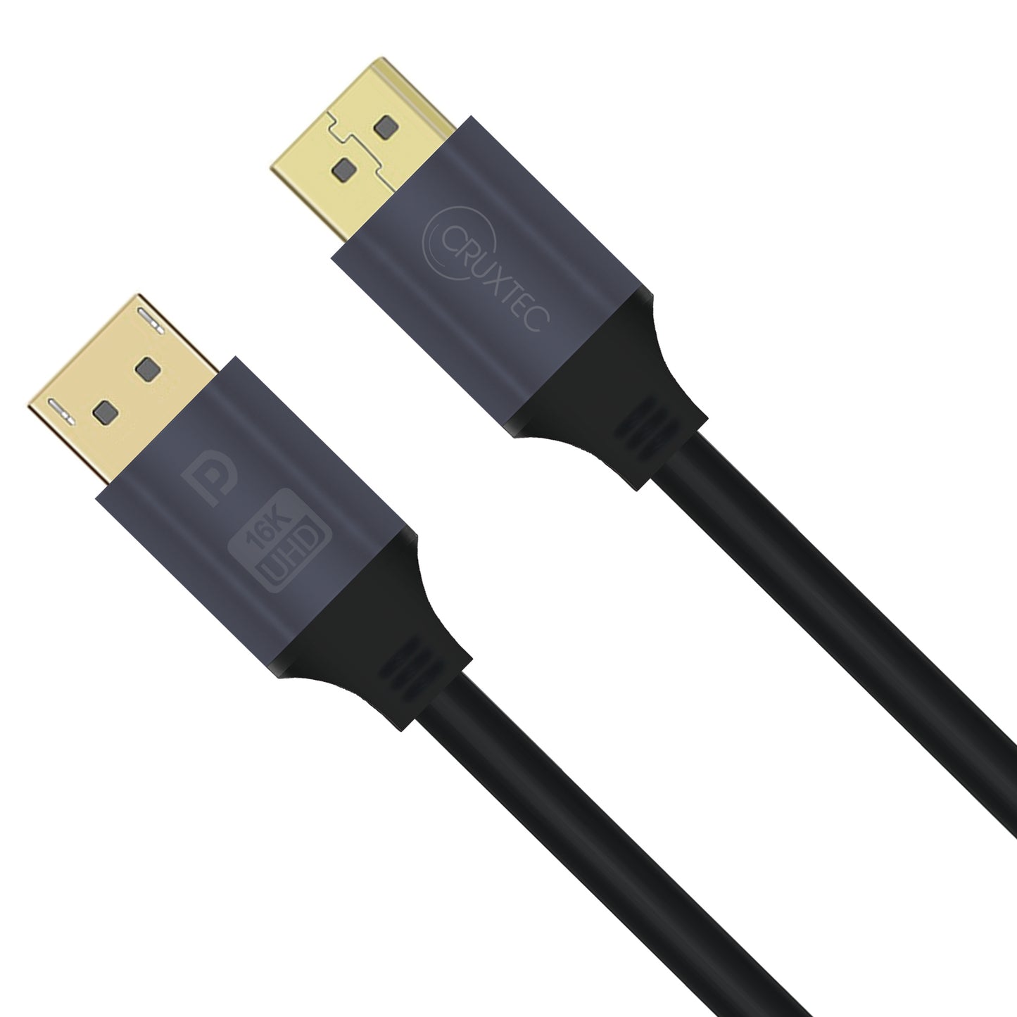 Cruxtec 2m DisplayPort Cable Ver 2.1 Full Ultra HD (16K@30Hz, 8K@60Hz, 4K@240Hz)
