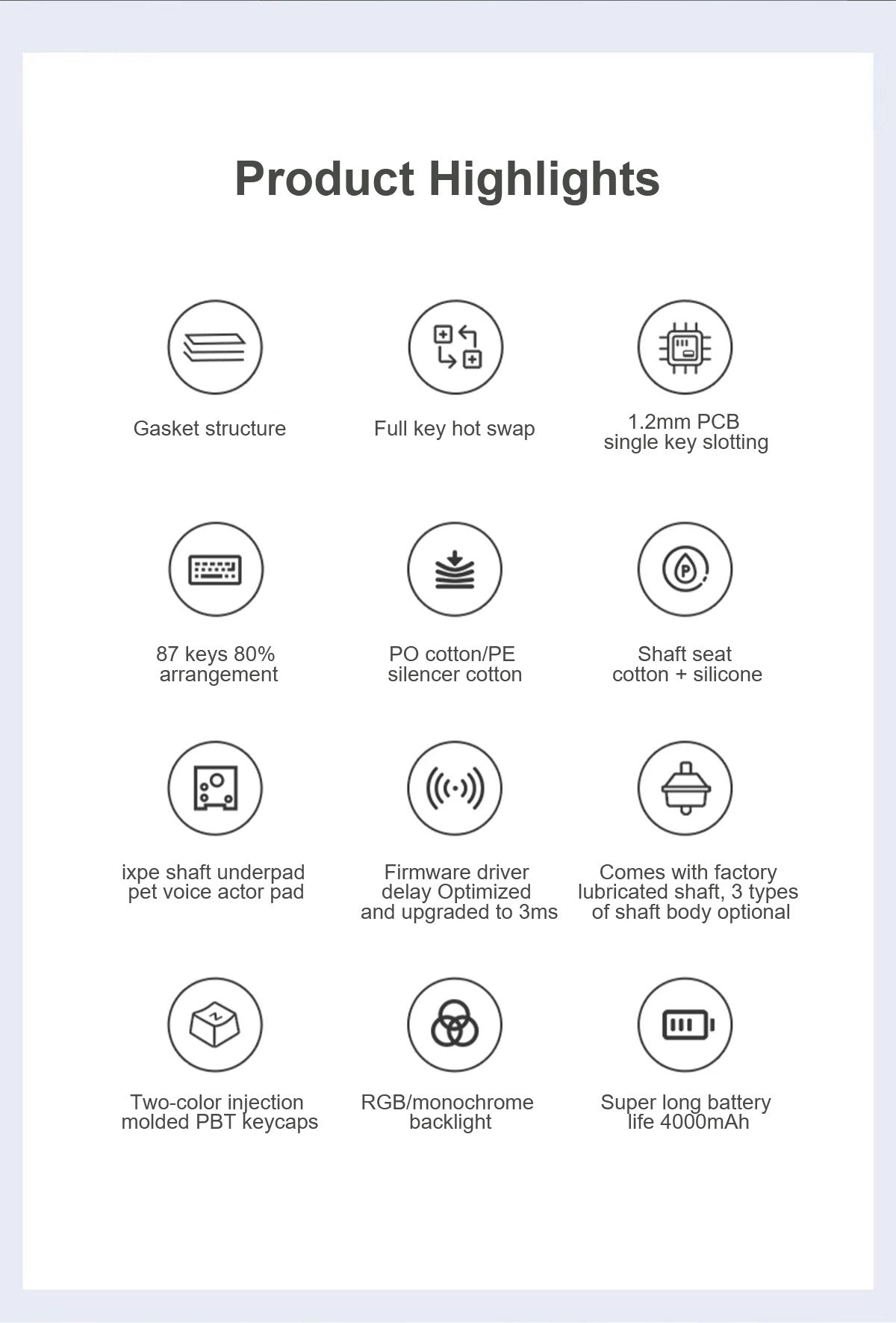 AULA F87 Gasket Mechanical Keyboard
