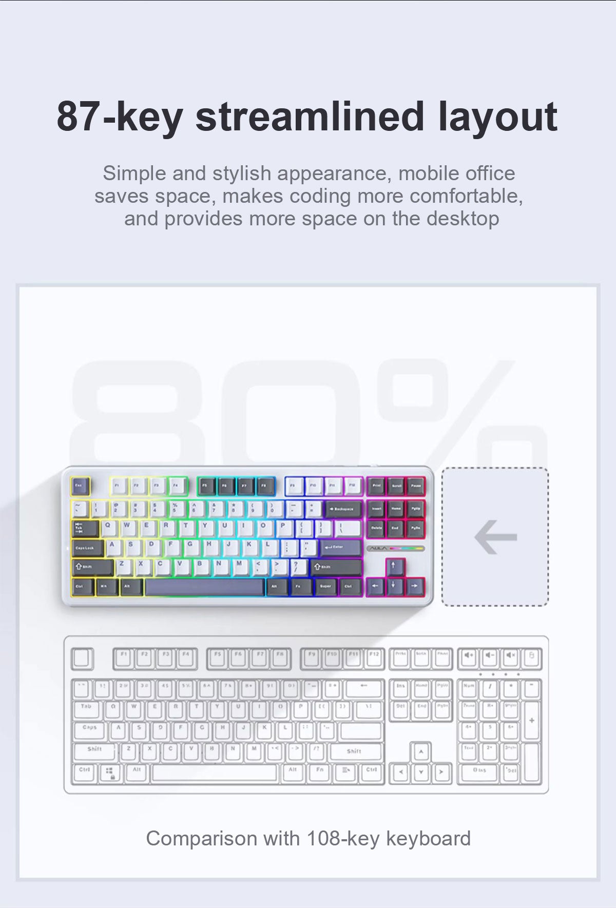 AULA F87 Gasket Mechanical Keyboard