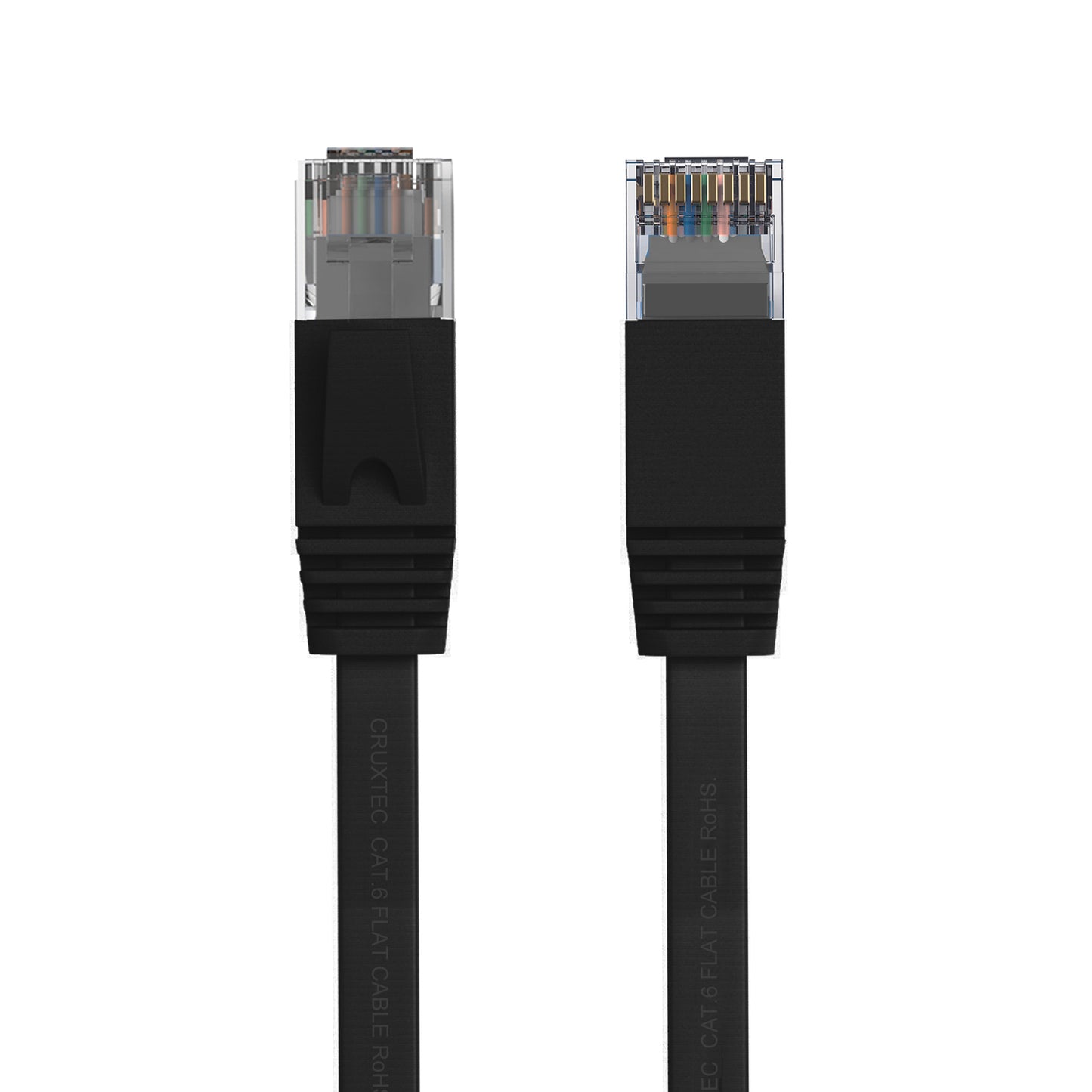 Cruxtec CAT6 UTP Flat Ethernet Cable Black