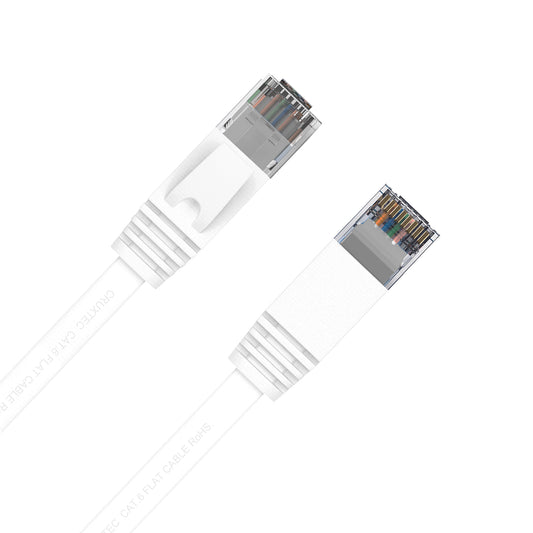 Cruxtec CAT6 UTP Flat Ethernet Cable White