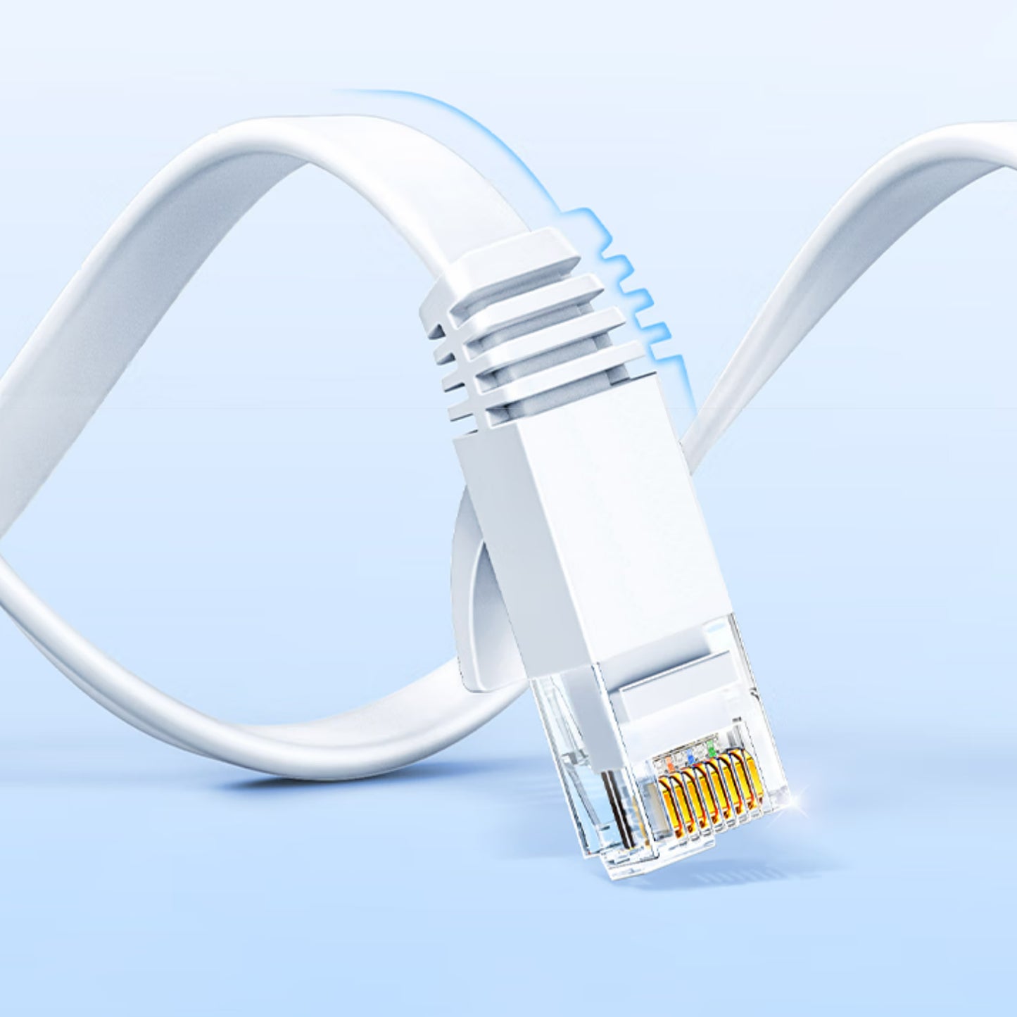 Cruxtec CAT6 UTP Flat Ethernet Cable White