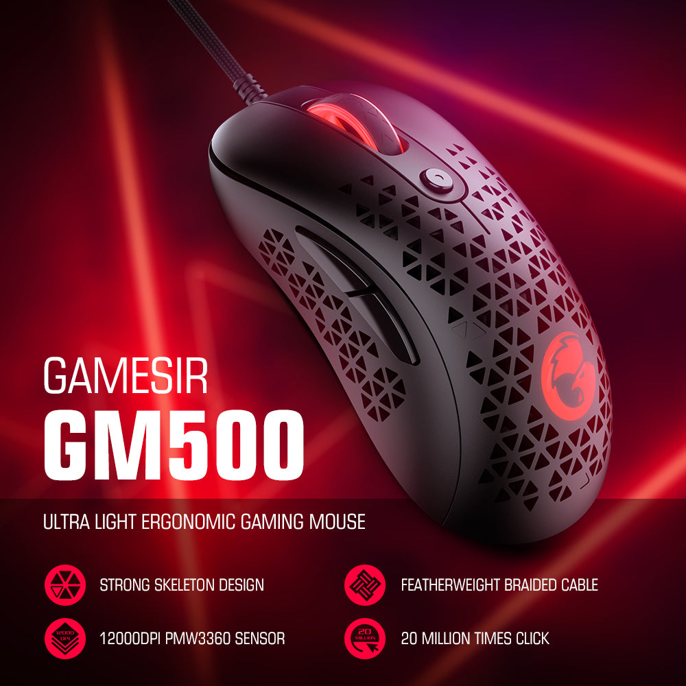 Load video: gm500, Cruxtec,Honyun,GamesirGamesir GM500 Wired Gaming MouseGameSir