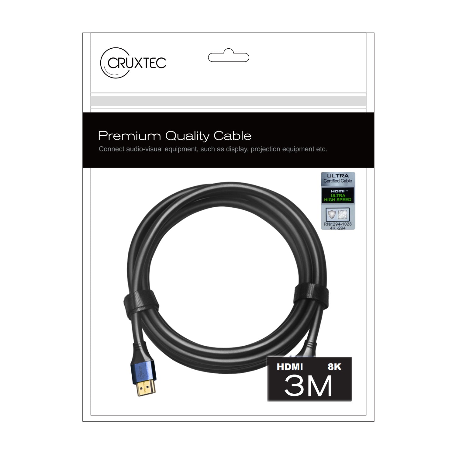 Cruxtec 3m Certified Ultra High Speed HDMI 2.1 Cable 48Gbps ( 8K@60Hz, –  HOYUN