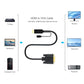 Cruxtec HTV-02-BK HDMI Male to VGA Male Active Cable with Micro USB Female Optional Power 2m Black -1080p60Hz