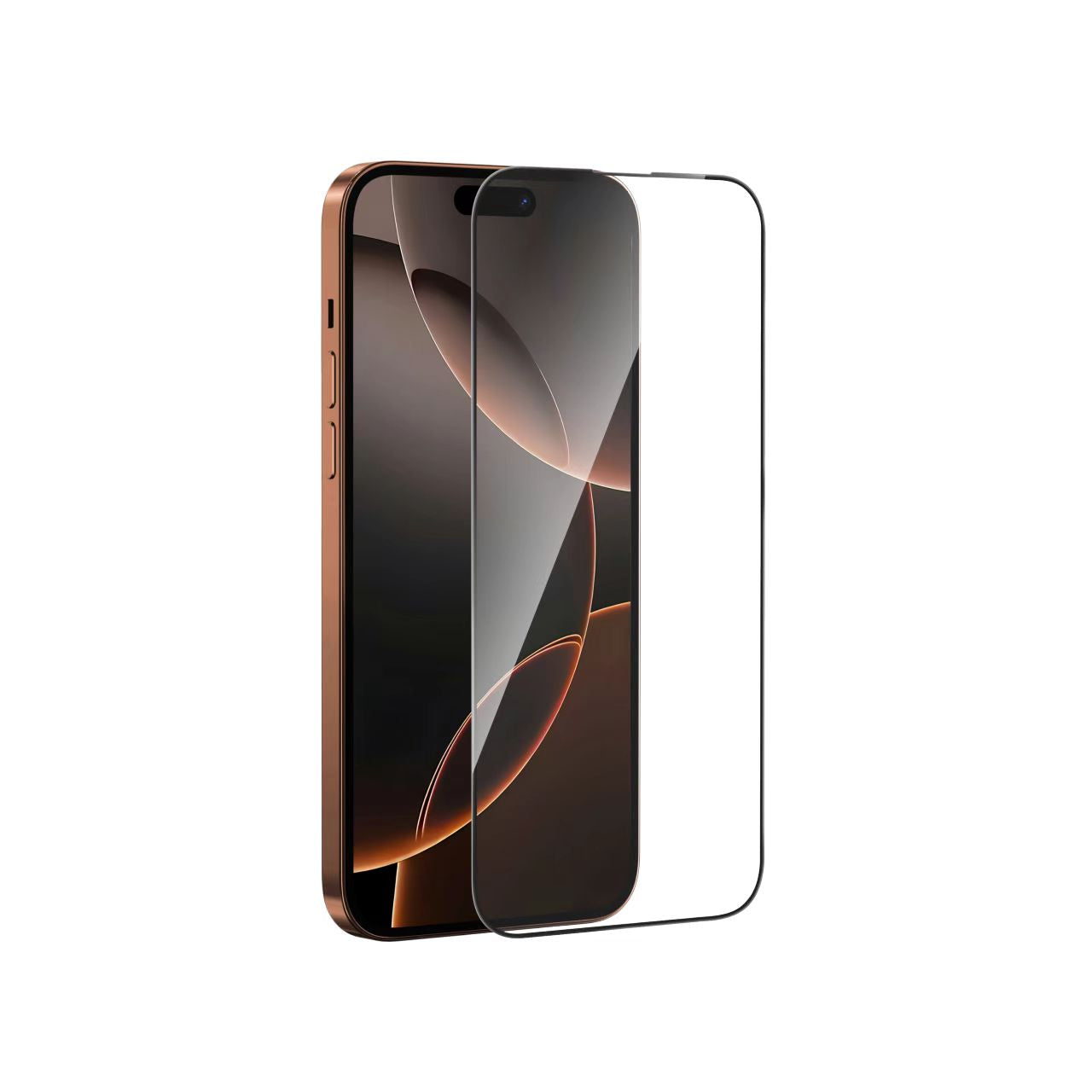 Rockrose Blackmirror iPhone 17 Premium Tempered Glass Screen Protector with Dust-free Easy DIY Installation Kit 1 Pack