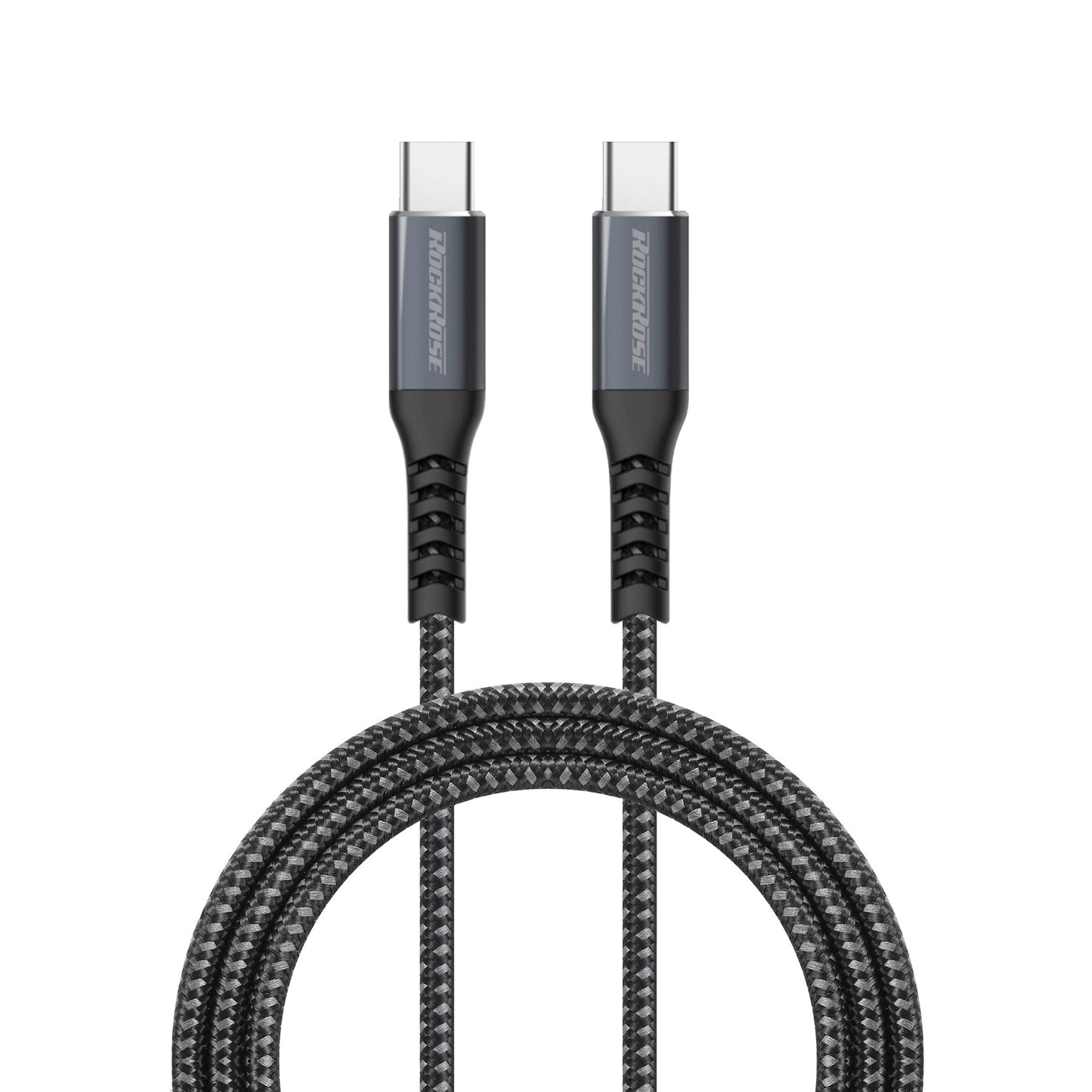 Rockrose Powerline CC1 Pro 3A 100W Max 1M USB-C to USB-C Fast Charge & Data Sync Cable