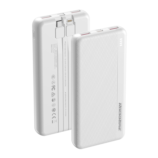 Rockrose PowerLink 10 Nova 10000mAh 20W PD&22.5W Quick Charge Power Bank White
