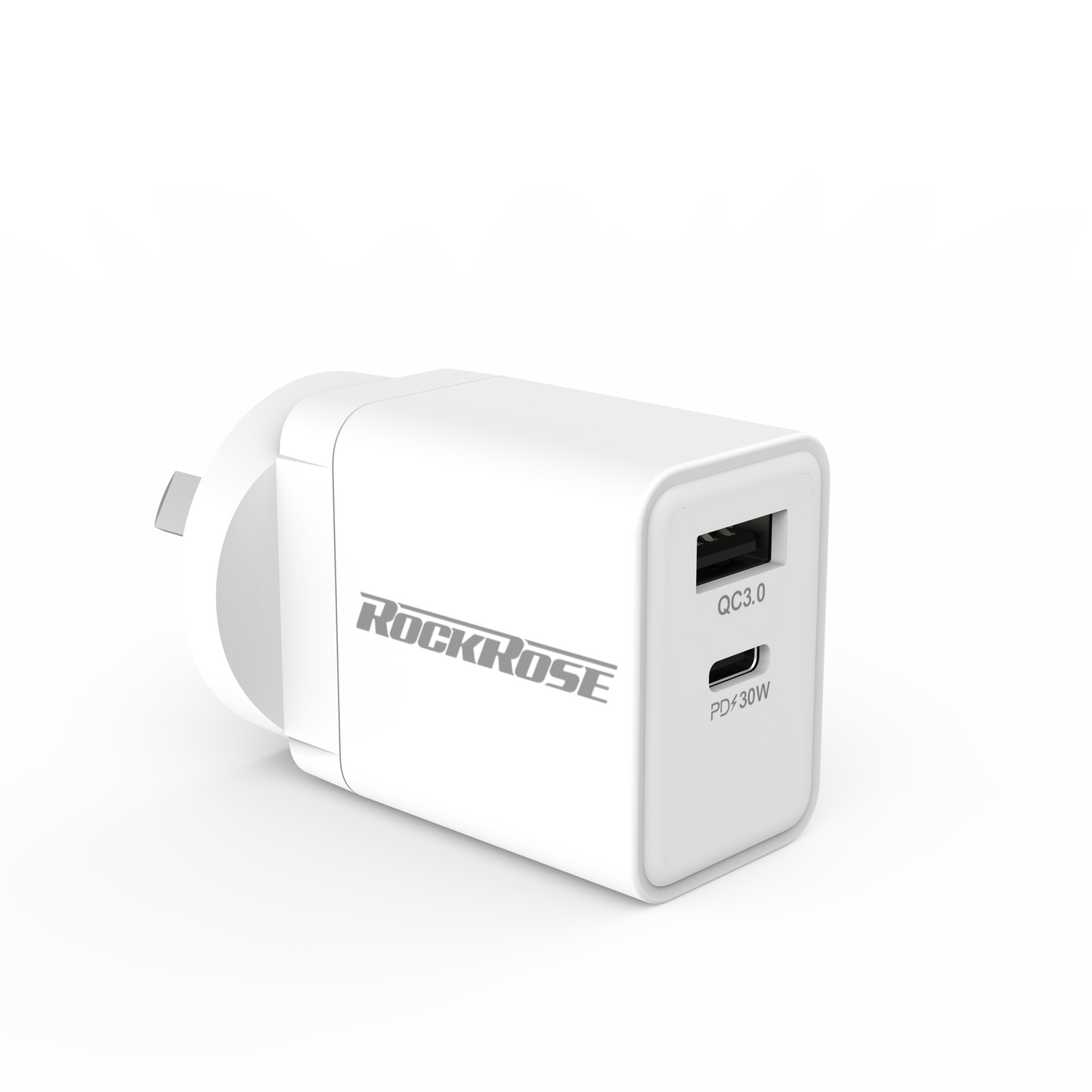 Rockrose Casa AC Note 30W PD & QC 3.0 Dual Port Power Adapter