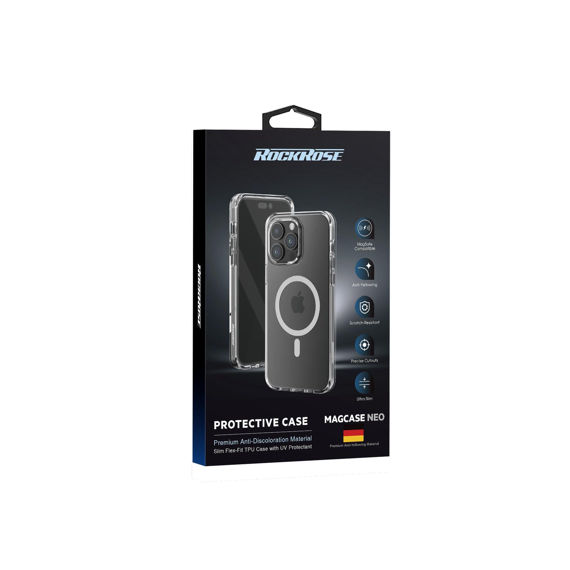 Rockrose Magcase Neo RRPCIP18PMM3C iPhone 18 Pro Max White MagSafe Ring packaging