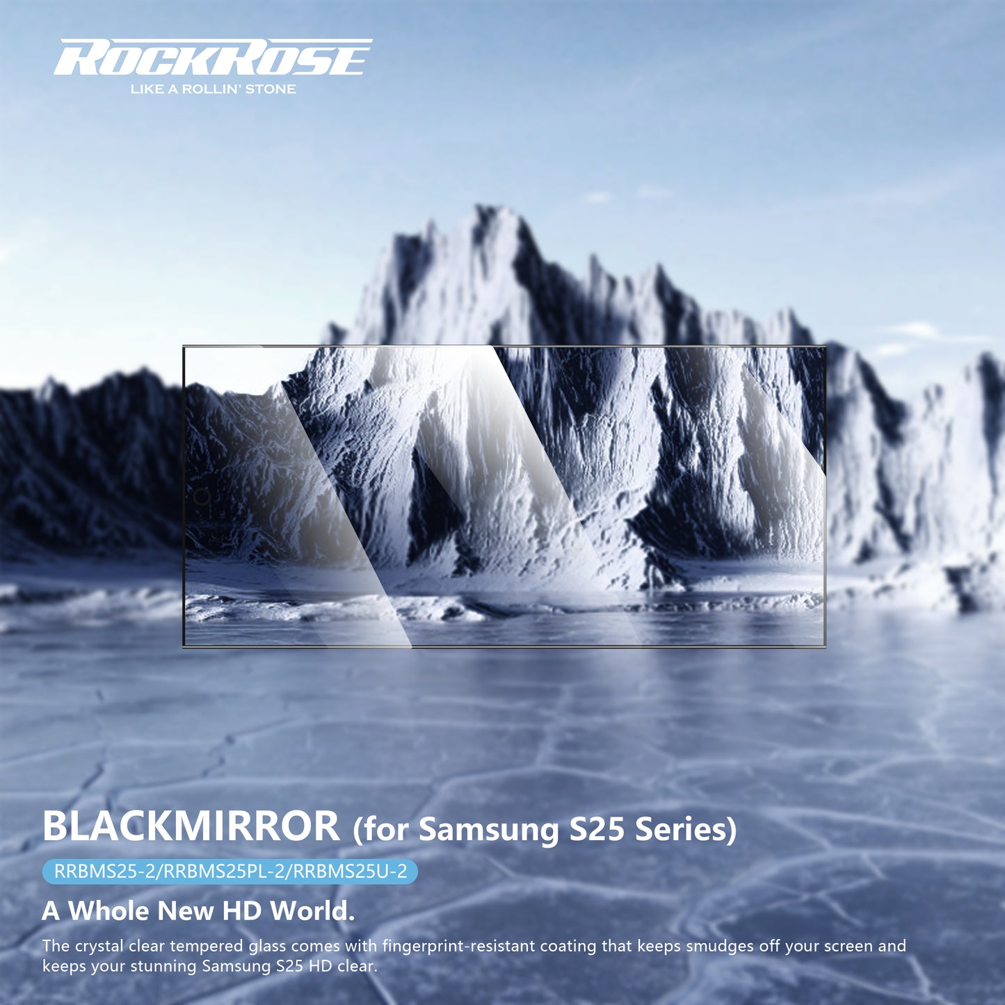 Rockrose Blackmirror Samsung S25 2 Pack Premium Tempered Glass Screen Protector with Dust-free Easy DIY Installation kit - product image 2