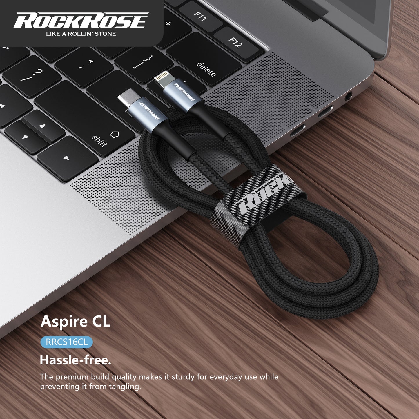 RockRose Aspire CL 20W PD Quick Charge 1m USB-C To Lightning Charge & Sync Cable