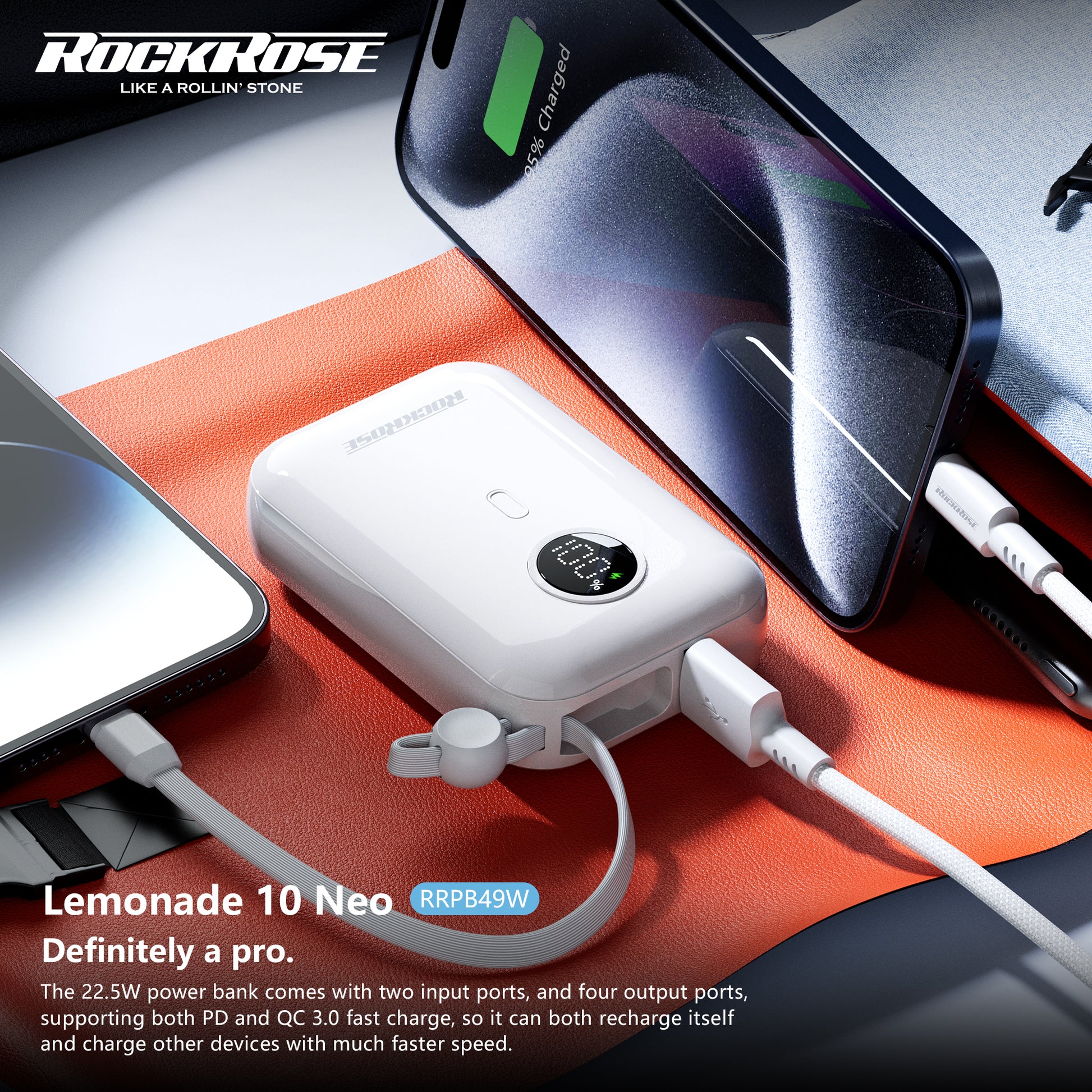 Rockrose Lemonade 10 Neo 10000mAh 20W PD&22.5W Power Bank – HOYUN