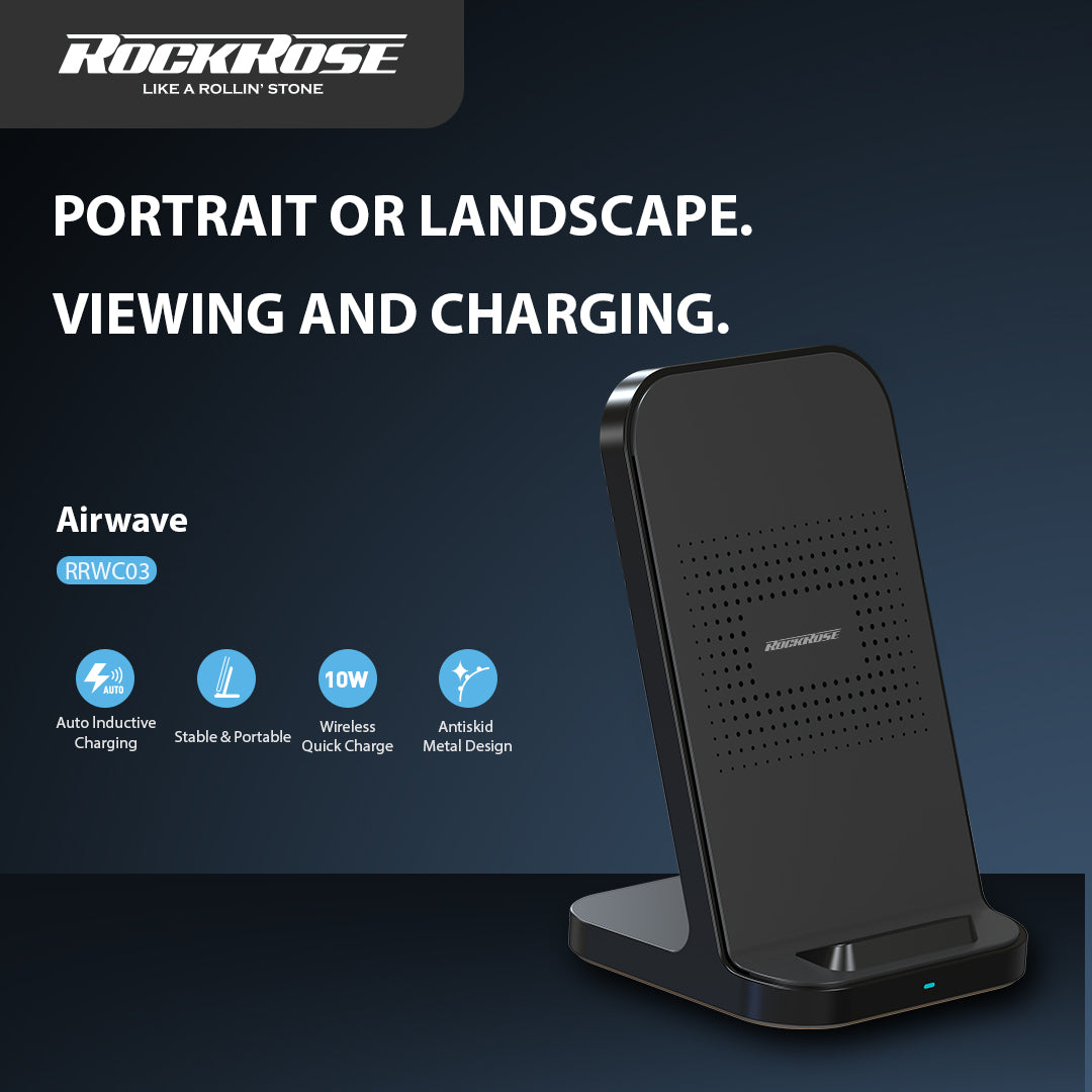 RockRose Airwave 10W Wireless Charging Stand