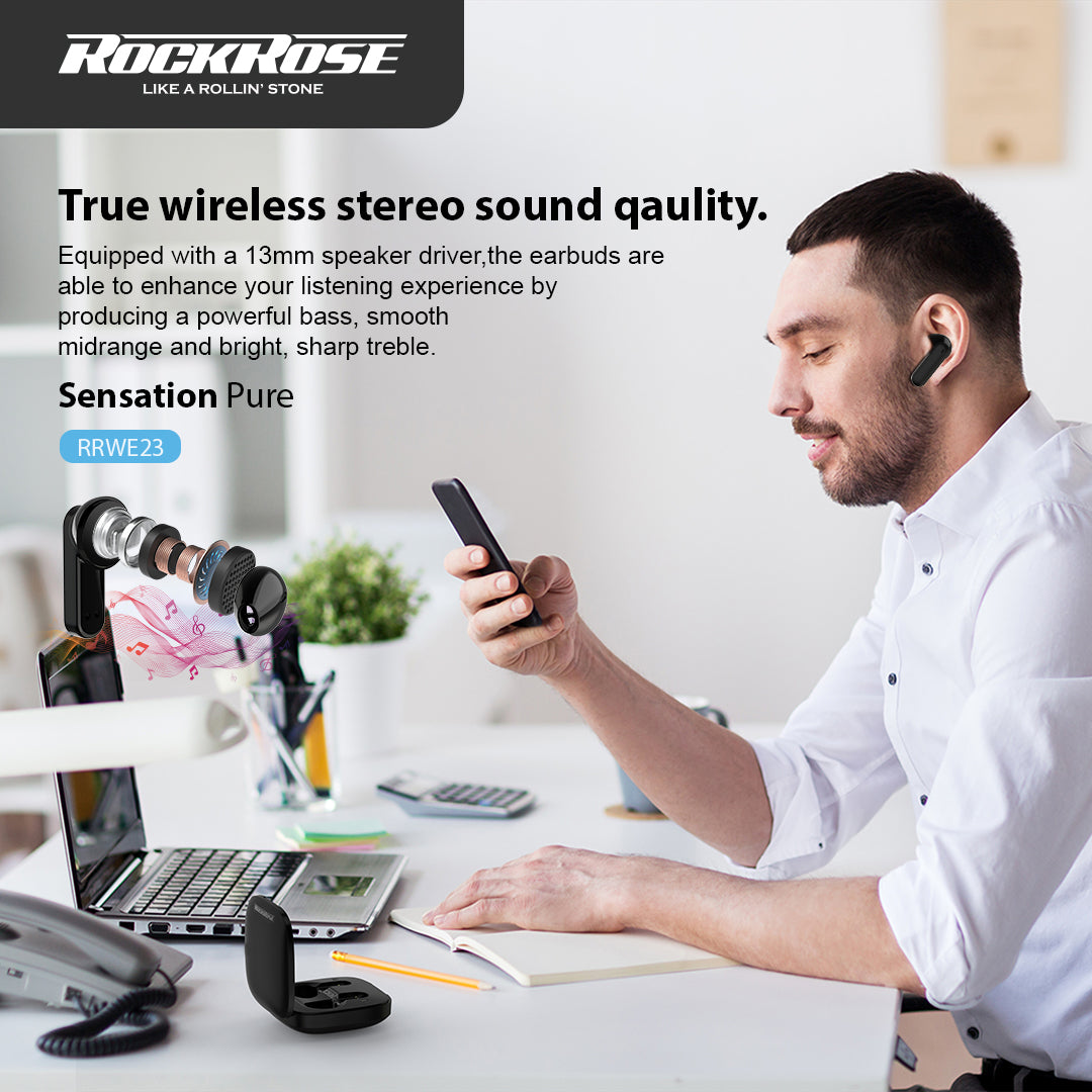 RockRose Sensation True Wireless Stereo Bluetooth Earbuds