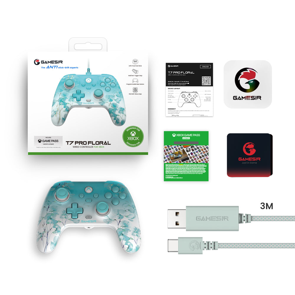 GameSir T7 Pro Floral Wired Controller for Xbox