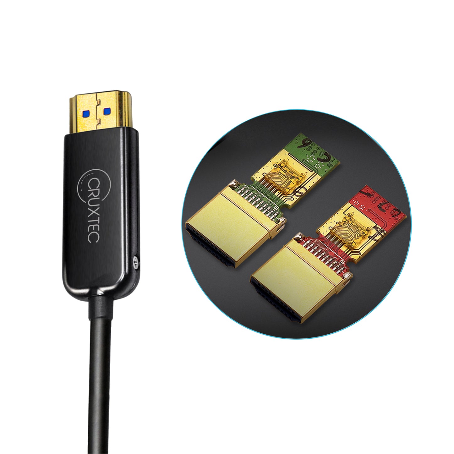 Cruxtec HDMI 2.0 4K Ultra-HD Active Optical fiber Cable (4K/60Hz)