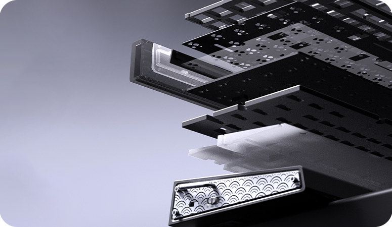 AULA HERO 75HE five-layer sound dampening construction