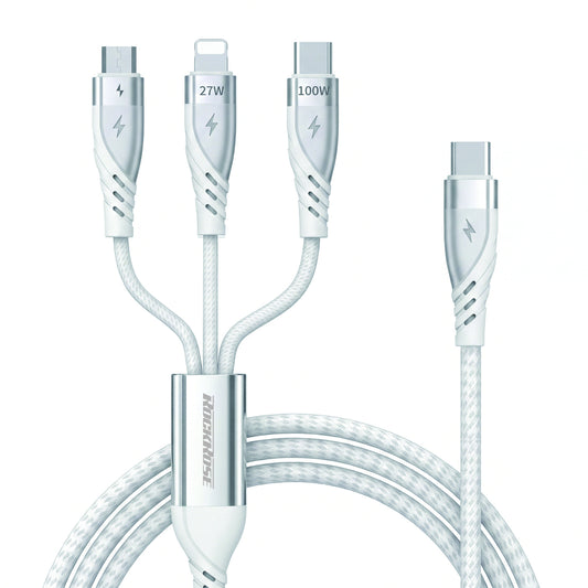 Rockrose Hercules Trident Ultra RRCS26CU 100W 3-in-1 charging cable product view