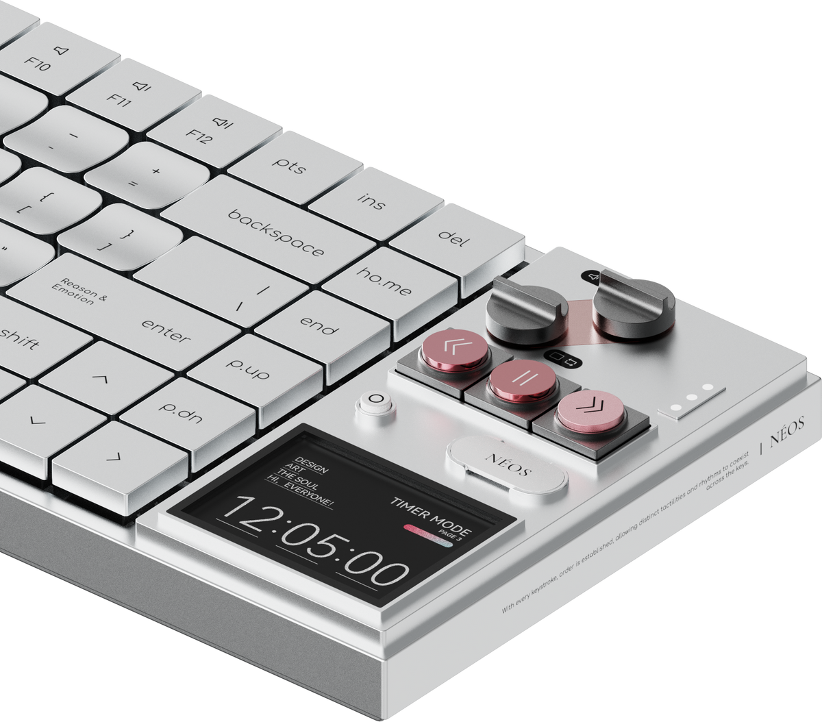 AULA NEOS75 screen and aluminium control panel