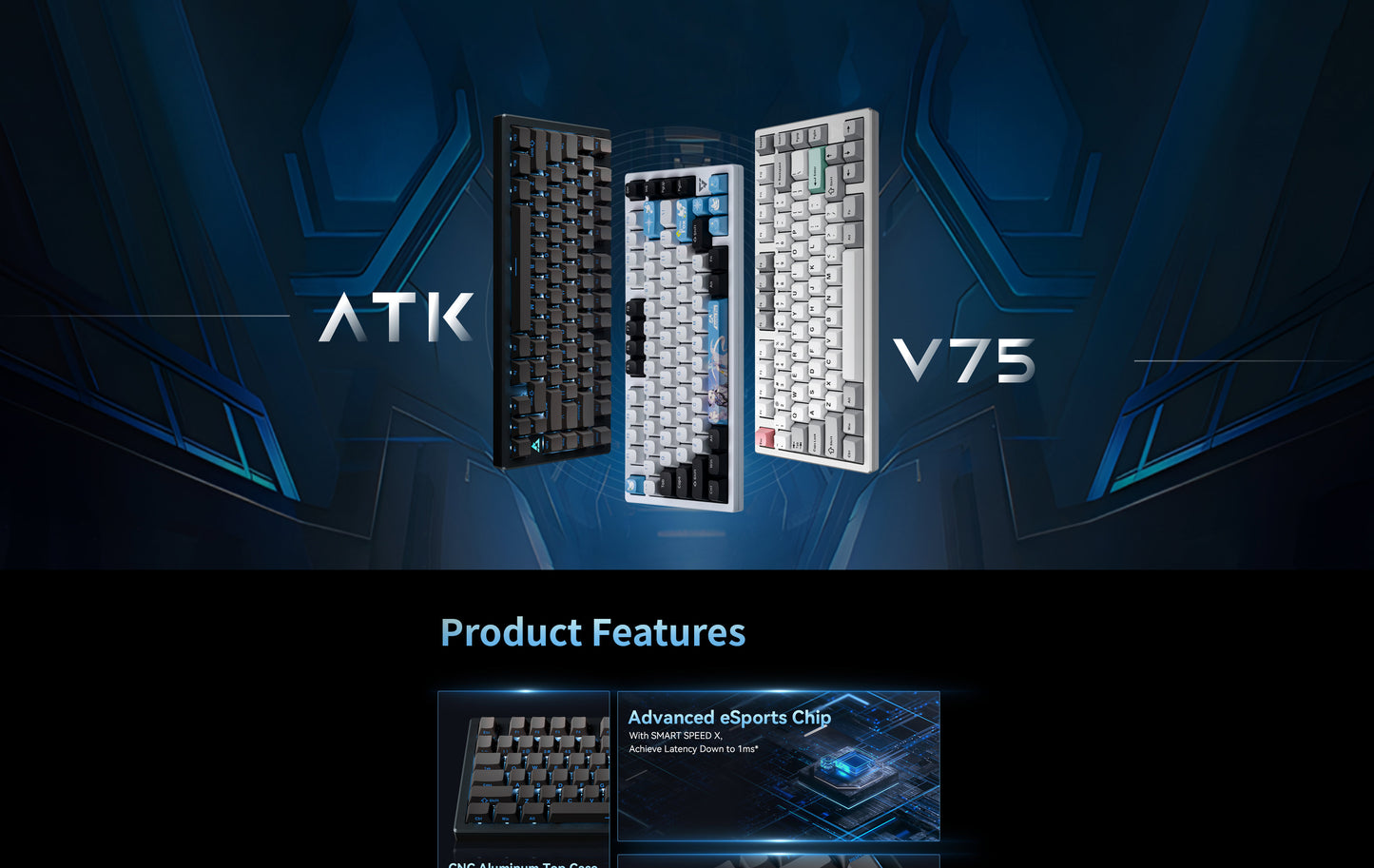 ATK VXE V75X/K Wireless Semi-Aluminum Mechanical Gaming Keyboard