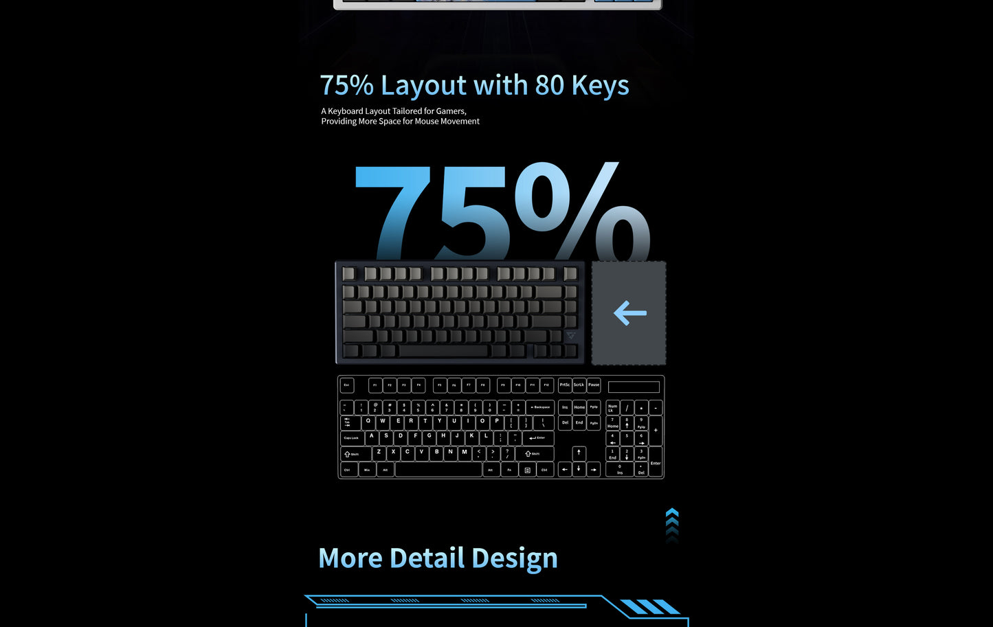 ATK VXE V75X/K Wireless Semi-Aluminum Mechanical Gaming Keyboard