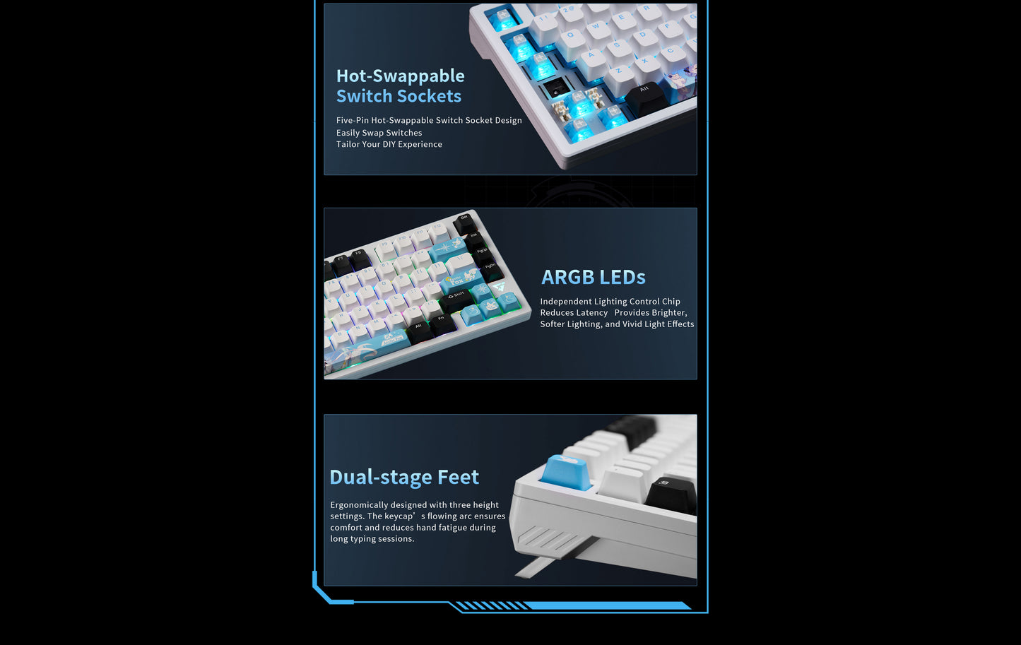 ATK VXE V75X/K Wireless Semi-Aluminum Mechanical Gaming Keyboard