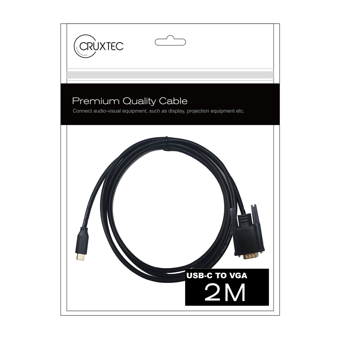 Cruxtec USB-C to VGA Cable 1080P/ 60Hz