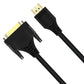 Cruxtec HTD4K-02-BK HDMI Male to DVI-D Male Reversible Cable 2m Black -4K@30Hz