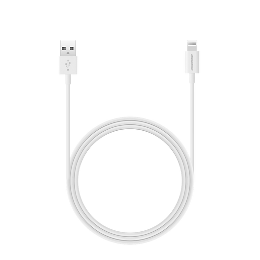 RockRose Ivory AL 1M 2.4A USB to Lightning Charge & Sync MFi Cable